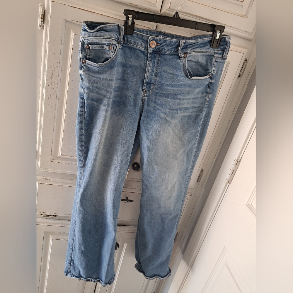 American Eagle Outfitters Light Blue Jeans Super Stretch Size 16 Short